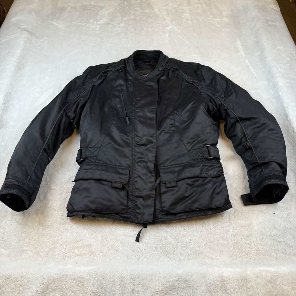 Tour Master Trinity Series 2 Jacket Womens Black Motorcycle Riding Size 12 14